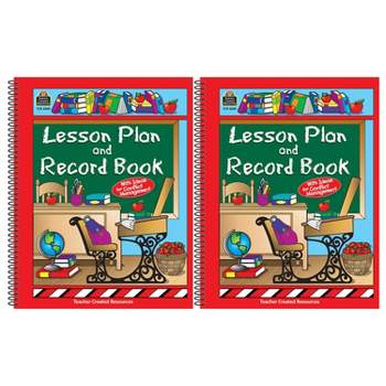 Teacher Created Resources Lesson Plan and Record Book, Pack of 2