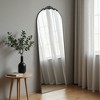 Black Vintage Carved Full-Length Mirror: 64.35x23.4", Right Angle Arch Design, Bracket Included - 2 of 4