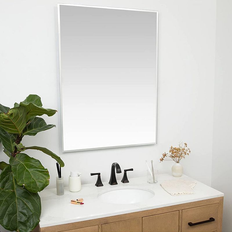 Hamilton Hills 20" X 30" Rectangle Pivot Wall Mirror Including Brushed Gold Squared Wall Brackets, 5 of 7
