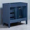 36-Inch Bathroom Vanity Cabinet Base Only, Freestanding Blue Vanity with 2 Doors & 3 Drawers, No Sink Included - 3 of 4
