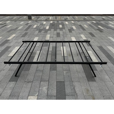 Metal Folding Cot Bed, White Finish