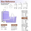 NAYSAYE Luggage Set 24 Inch with Duffel Bag and Toiletry Bag Lightweight Suitcase for Travel, Purple, 17.7"*11.2"*26.4" - 3 of 4