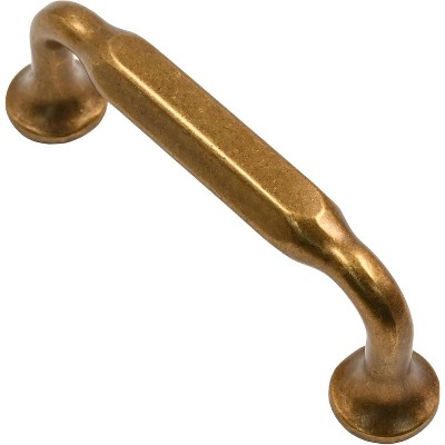 attop 10 Pack Antique Brass Cabinet Handles, 3 Inch(76mm) Hole Centers Arch Cabinet Pulls Kitchen Hardware for Cabinets and Drawers
