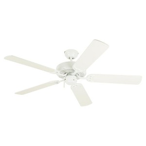 Westinghouse Contractor's Choice 52 Inch Indoor Ceiling Fan, Quiet Motor, Flush Mount, Energy Saving Airflow, Ideal for Bedroom, Kitchen, White - 1 of 4