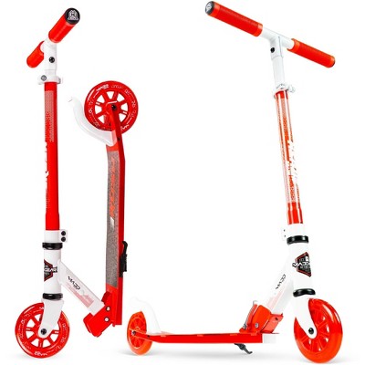 Rush 125 Folding Kick Scooter – Light-Up Wheels, Adjustable Handlebar, Carbon Steel Frame – Madd Gear