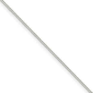 Black Bow Jewelry 1mm, Sterling Silver Solid Curb Chain Necklace - 1 of 4