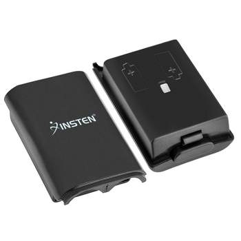 Insten Replacement Battery Pack Shell for Xbox 360 Wireless Controller, Black, Holds 2 x AA Batteries