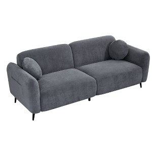 NicBex 83.9 Inch Modern Upholstered 2-Seater Sofa with 2 Throw Pillows for Living Room,Office,Apartment - 1 of 4
