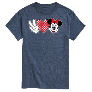 Men's - Disney - Peace Love Minnie Short Sleeve Graphic T-Shirt - 1 of 4