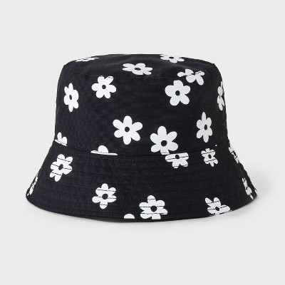 Girls' Daisies Bucket Hat - Cat & Jack™ Black/white : Target