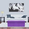 Sorbus Collapsible Bench Ottoman With Cover - Faux Suede - 4 of 4