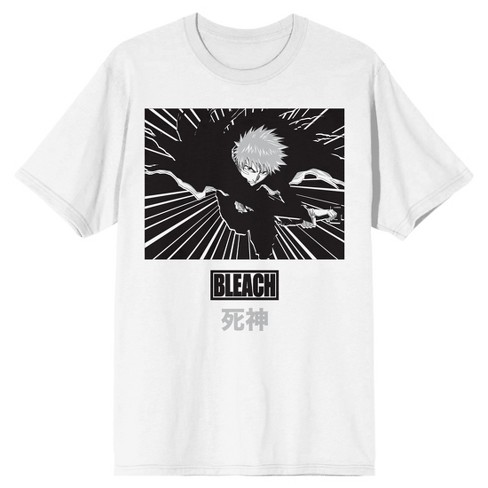 Bleach Anime Cartoon Official Bootleg Character Men's White Graphic Tee- S