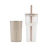 Reduce 20oz Aspen Vacuum Insulated Stainless Steel Glass Tumbler With Lid  And Straw Glacier : Target