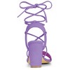 Allegra K Women's Back to College Lace Up Block High Heels Sandals - 3 of 4