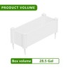 Wooakway 39" W × 13" H White PVC Outdoor Garden Fence Railing Planter Box for Flowers Vegetables - 4 of 4