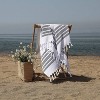 2pc Herringbone Pestemal Beach Towel Gray/White - Linum Home Textiles - 3 of 4