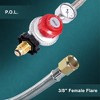 GASPRO High Pressure Propane Regulator with 12FT Braided Hose, 30-PSI High Flow Propane Regulator with Gauge, Fit for Forge, Fire Pit and More - 2 of 4