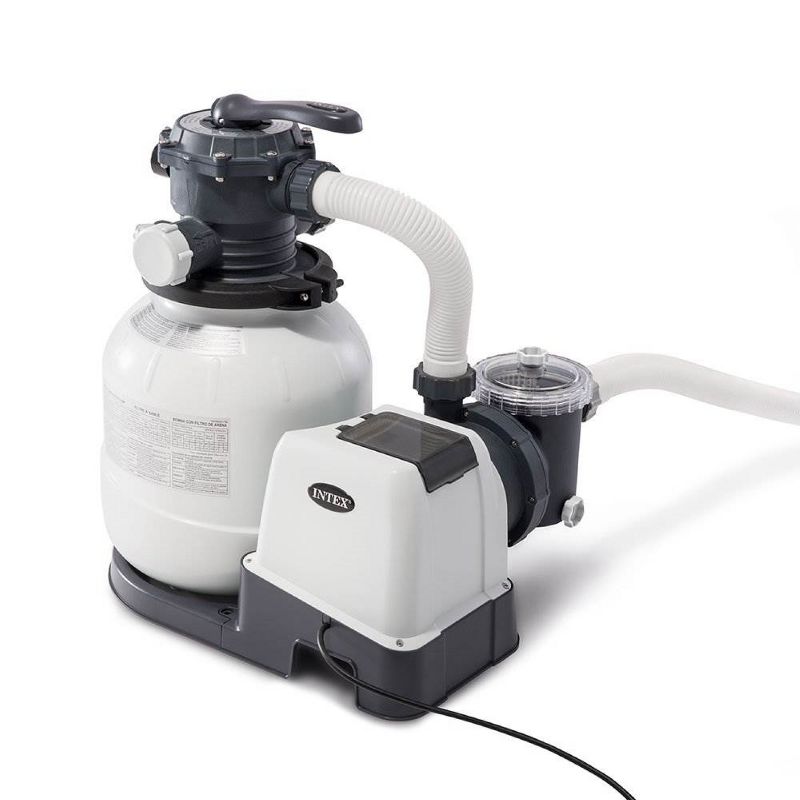 Intex 26645EG 2100 GPH Above Ground Pool Sand Filter Pump with Automatic Timer, 1 of 6