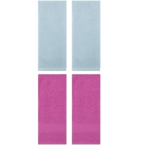 REGALWOVEN 4 Pcs Solid Textured Cotton Soft Absorbent Decorative Hand Towel - 1 of 4