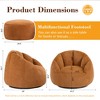 GYIIYUO 47" Giant Bean Bag Chair for Adults - Comfy Plush Shell Soft Accent Chair, Oversized Cozy Lounge Floor Sofa Reading Chair - 2 of 4