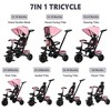 Kinder King 7 in 1 Kids Baby Stroller Tricycle Folding Toddler Trike w/Adjustable Push Handle - 4 of 4