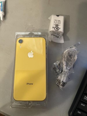 Restored Apple iPhone XR - 128GB - Verizon + GSM Unlocked T-Mobile AT&T 4G  LTE- Yellow (Refurbished) 