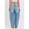 Women's Mid Waisted Barrel Jeans - CELLO - 3 of 4