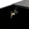 GlasFlength Decorative Storage Cabinets Modern Luxury Sideboard with Gold Metal Legs and Adjustable Shelves for Living Room, Black, 47.2"*16.5"*35.5" - 4 of 4