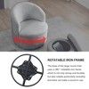 Swivel Barrel Chair With Round Storage Chair, Storage, Soft Cushion 360° Rotation Upholstered Round Chair,17.3in(1.44ft) - 4 of 4