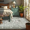 Modern Farmhouse Floral Washable Area Rug for Living Room Machine Washable Non Slip Ultra Thin Low Pile Floor Cover for Bedroom Kitchen Kid's Room - 3 of 4