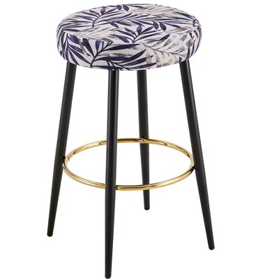 NicBex 25"/29" Counter Height Bar Stools Set of 2,Stool Chair with Gold Footrest,Minimalist PU Leather Barstools,Counter Stools for Home&Cafe