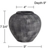 Studio 55D McGinn 9" Wide Rough Antique Black Decorative Vase - 4 of 4