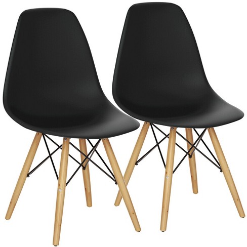 Tangkula 2 piece Dining Chairs Modern Style Plastic Dsw Chair