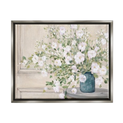 Stupell Industries Geranium Tabletop Country Still Life Painting Blooming Flowers