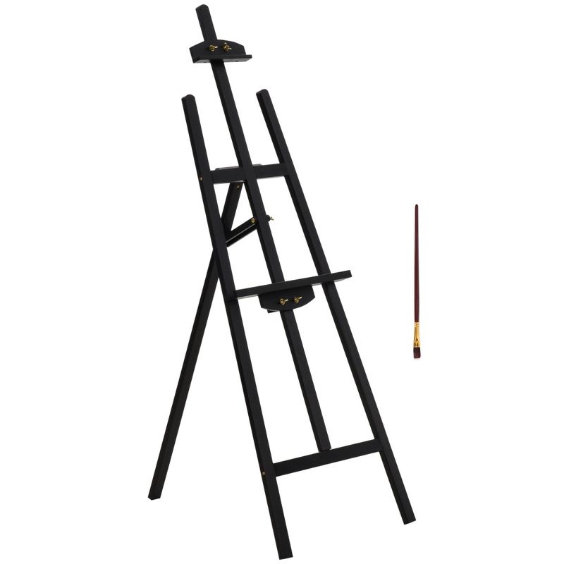 HOMCOM A-Frame Easel of Maximum Height 53", Holds Canvases Up to 43", Painting Studio Art Easel that Tilts up to 90° Degrees for Adults, Beginners, Students, 4 of 7