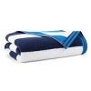 Aston and Arden Striped Reversible Oversized Thick Beach Towel (35x70 in., 600 GSM), Luxury Pool Towel, Extra Large Bath Towel - 3 of 4