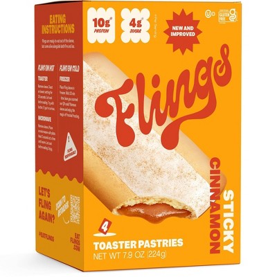 Flings Cinnamon High Protein Keto Toaster Pastries - 8.3oz / 4ct