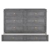 YOOCOZZ Queen Size Murphy Bed with Large Bottom Storage Drawer and Classic Faux Drawers Design - 3 of 4