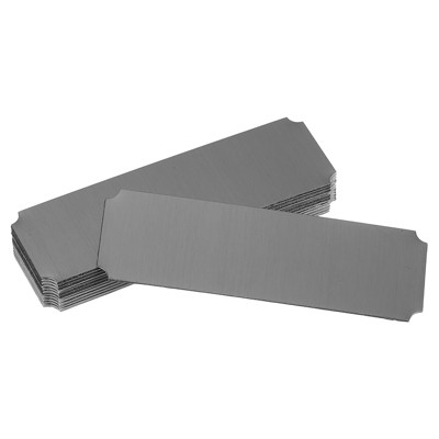 Unique Bargains Aluminium DIY Engraved Blank Nameplate Office Signages 12 Pcs