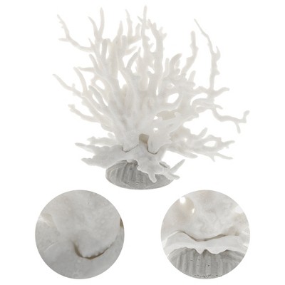 White Mini Faux Coral Aquarium Decor 8.66"