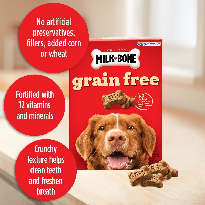 Milk-Bone Grain Free with Beef, Turkey and Vegetables Dog Treat -9lb, 4 of 8