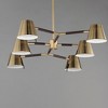 Maxim Lighting Carlo 6 - Light Chandelier in  Dark Bronze/Leather/Heritage Brass - 3 of 4