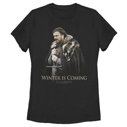 Women's Game Of Thrones Stark Knows Winter T-shirt - Black - Large : Target