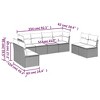 vidaXL Patio Sofa Set with Cushions - 8 Piece Black Poly Rattan Furniture for Backyard, Terrace, Patio - Modular Design, Easy Maintenance - 3 of 4