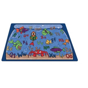 Carpets for Kids Alphabet Aquarium Learning Rug, Rectangle - 1 of 4