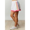Women's French Terry Short With Sequin Stripe - FANTASTIC FAWN - 2 of 3