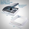 Hike Crew 14” RV Roof Vent Fan, 12V 6-Speed RV Fan with LED Light, and Remote - Smoked Lid - 2 of 4