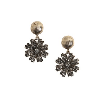 SOHI Women's Antique Silver Party Drop Earrings