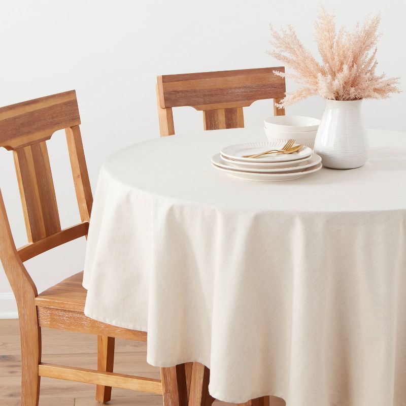 Cotton and Linen Blend Tablecloth - Threshold™, 2 of 4