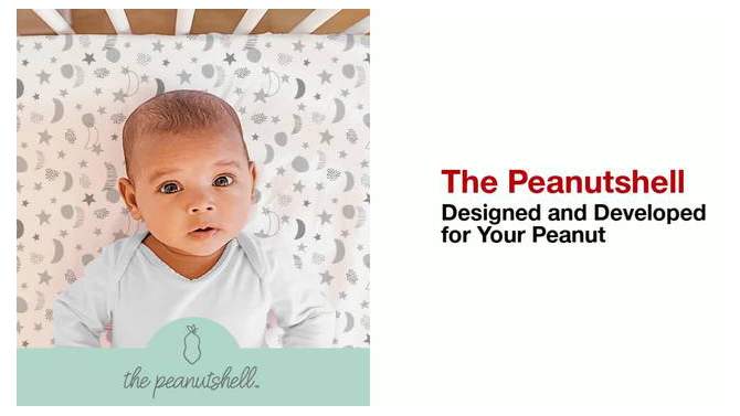 The Peanutshell Fitted Crib Sheet - Farmhouse Pink Floral, 2 of 4, play video